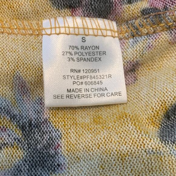 Olive + Oak long sleeves yellow floral dress size Small - Picture 4 of 10